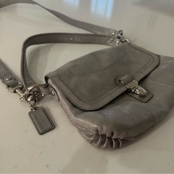 Coach Signature Metallic Layla Leather Crossbody Bag - Picture 10 of 14